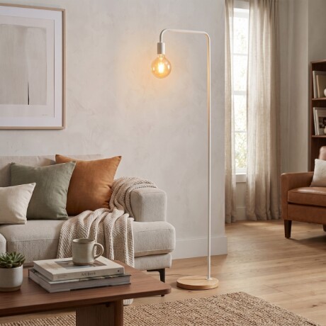 ARTEFACTO DECORATIVO DE PIE MIRANDA SERIES Lampara de Pie Miranda Blanco