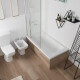 BAÑERA SIMPLE DE 140X75X40CM BLANCO BRILLO BLANCO