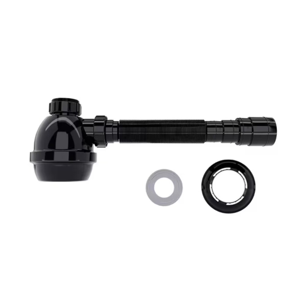 Sifón botella plástico universal Blukit Negro Sifón Botella Plástico Universal Blukit Negro