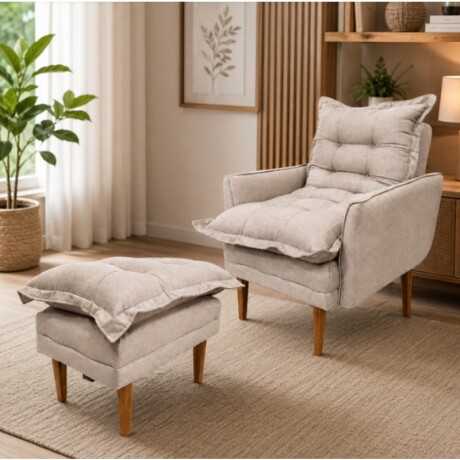 POLTRONA + PUFF CLASSIC 1LUGAR MARRON TOSTADO. HELLEN POLTRONA + PUFF CLASSIC 1LUGAR MARRON TOSTADO. HELLEN