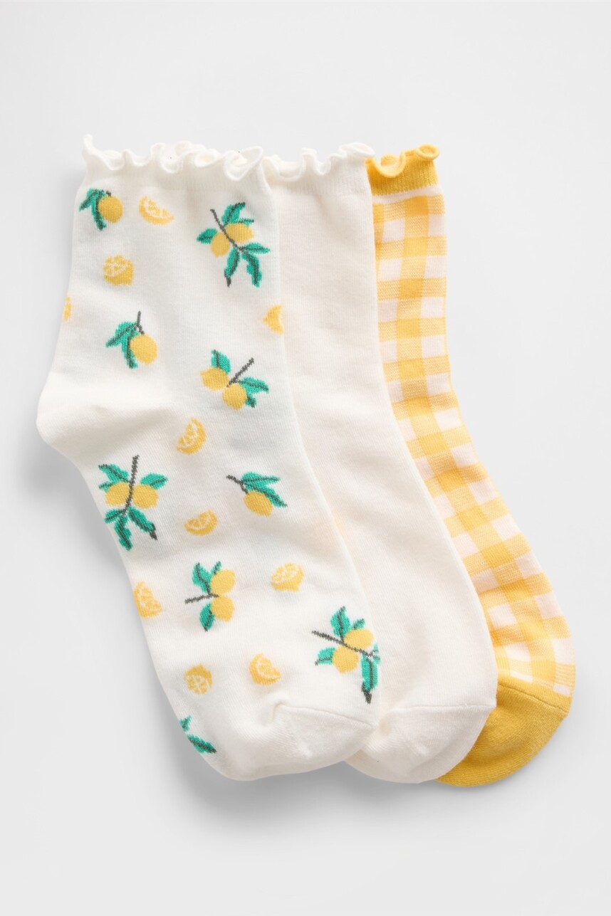Medias Pack X3 Mujer Lemon Print Multi