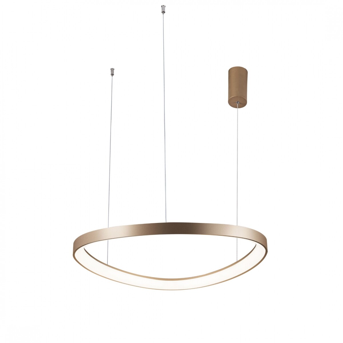 Luminaria de susp. Led Diseño triangular Dimerizable 60W, 85cm - DORADO 