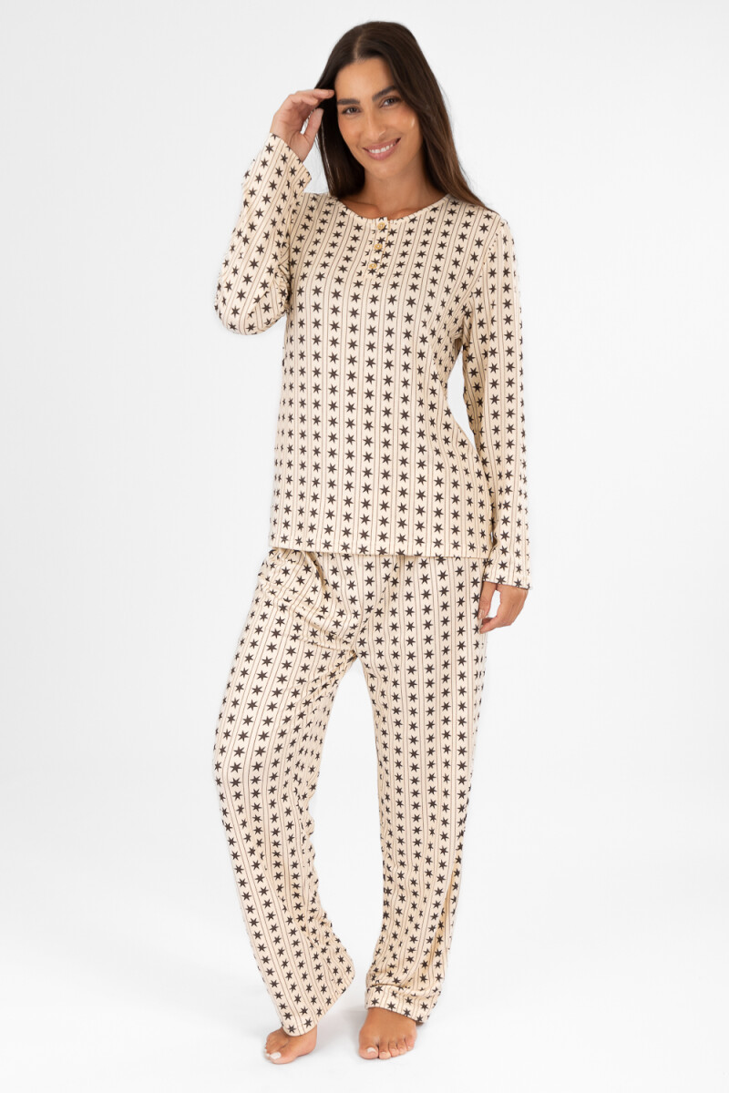 Pijama stars needle - Beige 