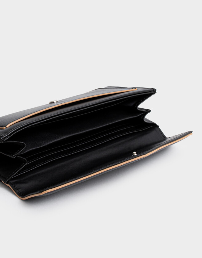 Ficheros Billetera Fichero Solapa - Negro