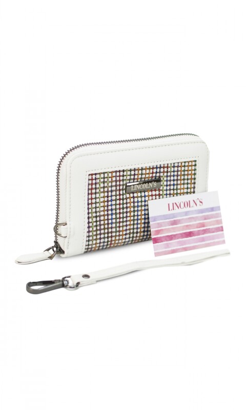 BILLETERA LORENZA HILOS MULTICOLOR C/ARENA