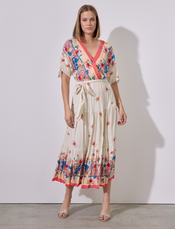 Vestido Maxi Print BLANCO/MULTI