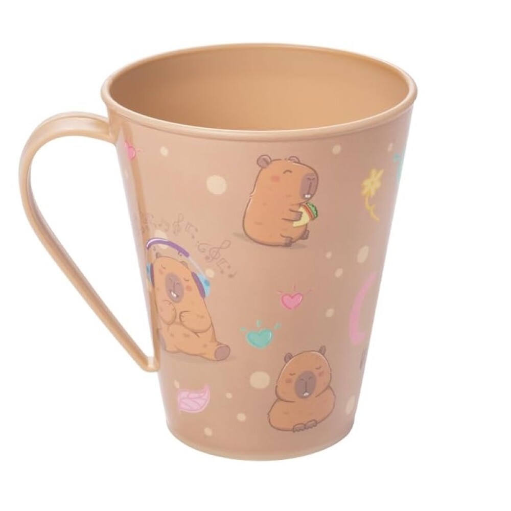 Taza Cónica Capibara 360 ml – Beige/Blanco BAZAR PLASTICO TAZA 360ML CONICA CARPINCHO 17848 - BEIGE/BLANCO