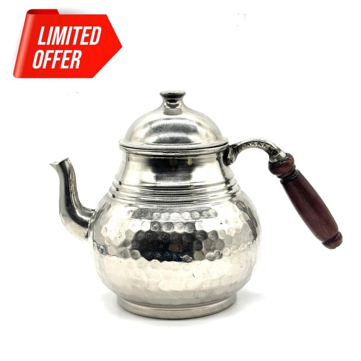 PROMO Tetera plateada - Martelada T2 