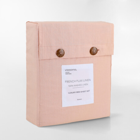 SÁBANA FRENCH FLAX LINEN ROSA - QUEEN