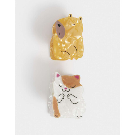 Set De Broches Animalito Combinacion Bicolor