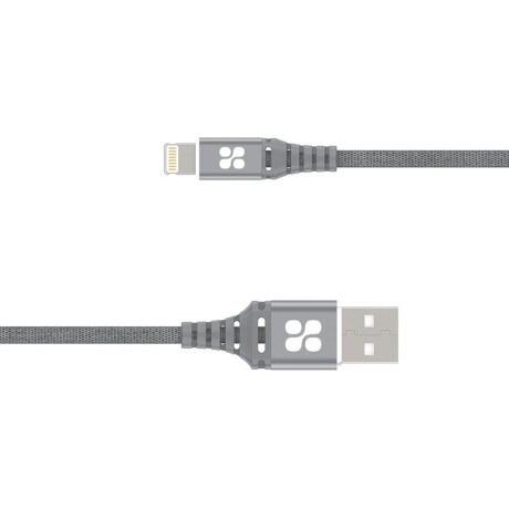 Cable Iphone Datos y Carga Rápida 2Mt Promate NerveLink-i2 Gris