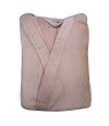 Bata Baño Dohler Velour 100% Algodón Talle P al XXG Rosa Claro