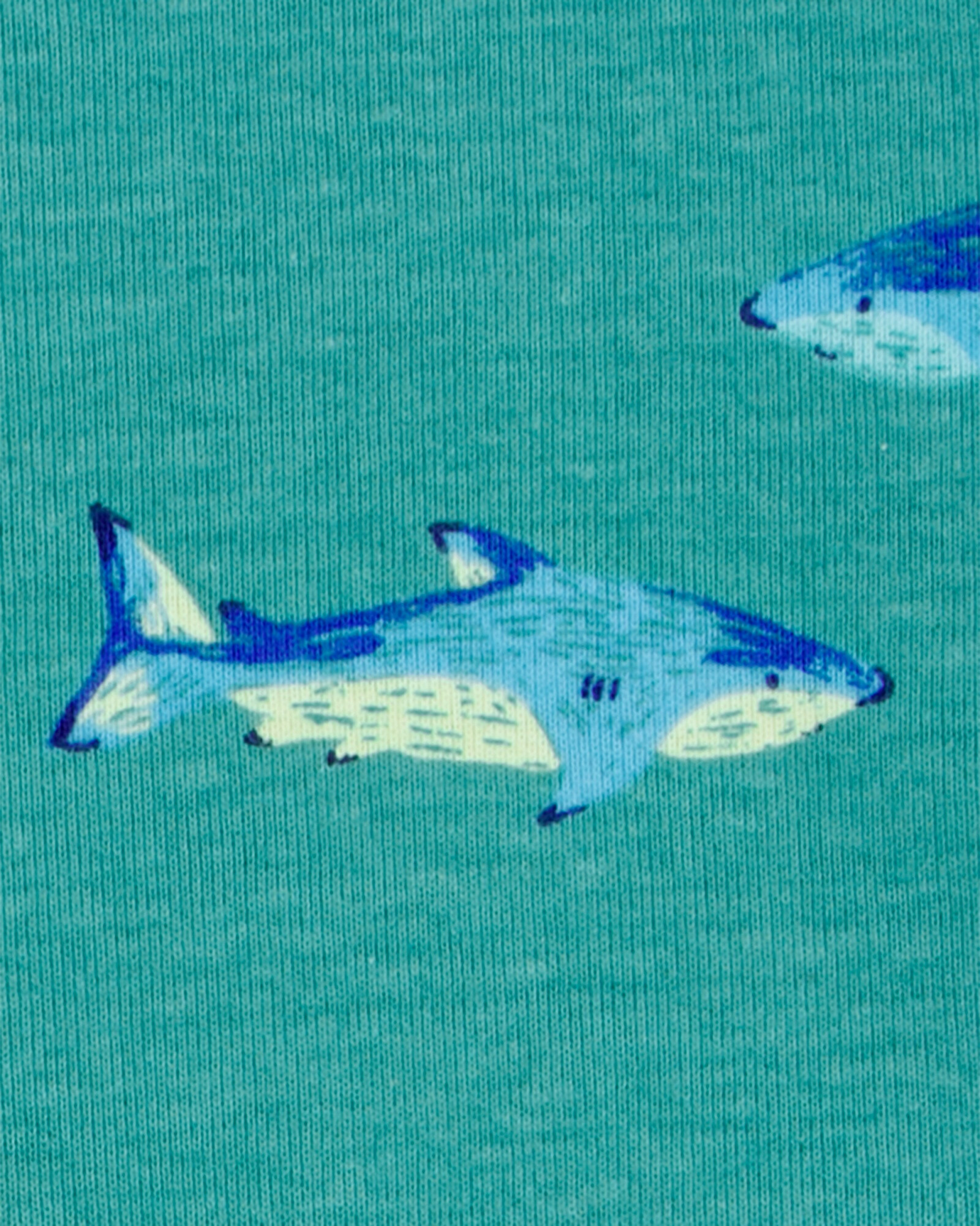 Pijama cuatro piezas de algodón, dos bermudas y dos remeras, diseño tiburones Pijama cuatro piezas de algodón, dos bermudas y dos remeras, diseño tiburones