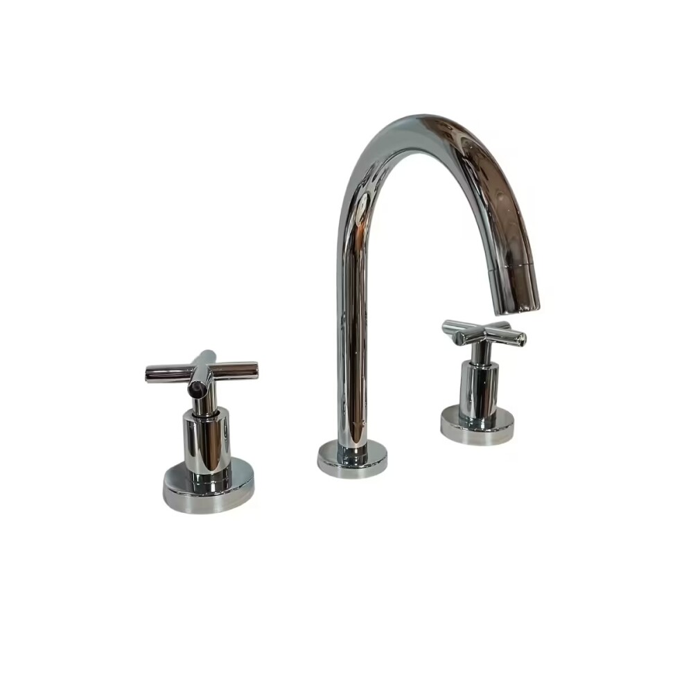 Griferia de lavatorio Bimando de mesada Kiev Cromado Brillante Griferia De Lavatorio Bimando De Mesada Kiev Cromado Brillante