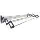 Tendedero plegable pared en aluminio 120 cm GRIS