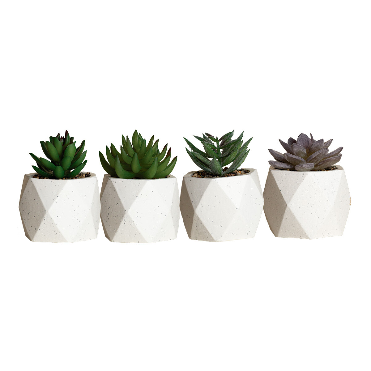 MINI PLANTA ARTIFICIAL DECORATIVA 7,5X11,3CM DISEÑO ROMBOS 