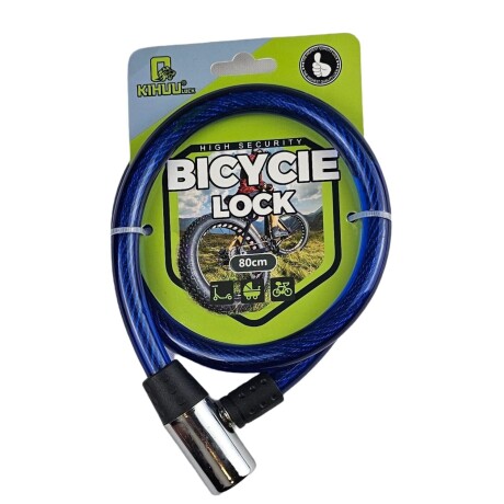 Linga Candado para Bici Moto Reforzada 2 llaves Azul