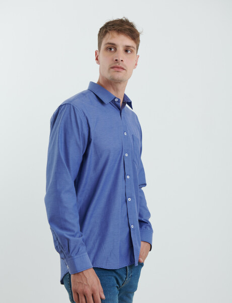 012625 CAMISA HARRINGTON LABEL Azul