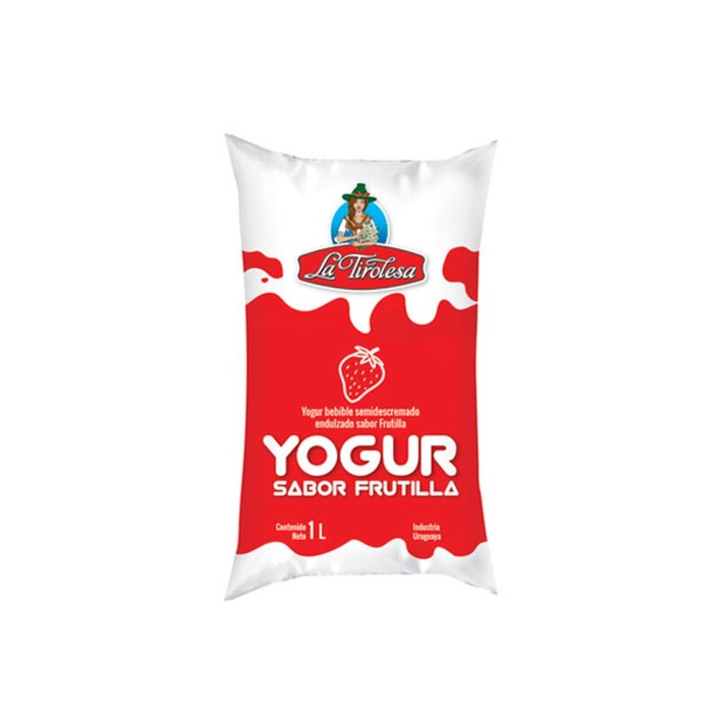 YOGUR LA TIROLESA FRUTILLA 1L Yogur La Tirolesa Frutilla 1l