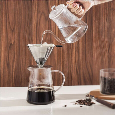 CAFETERA BOROSILICATO C/FILTRO A.INOX 970ML VARENNA