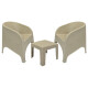 2 Sillones tucos + Mesa cuadrada BEIGE