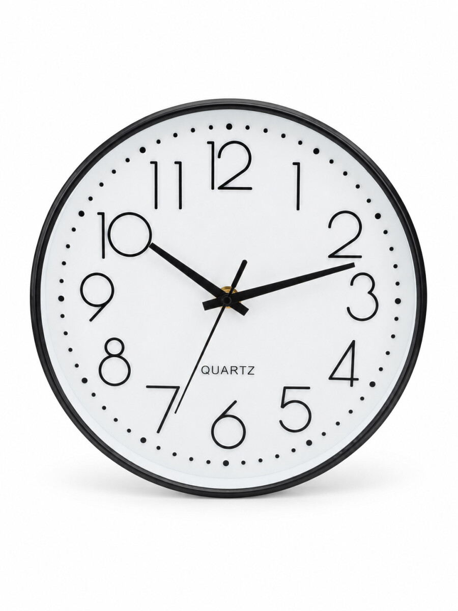 RELOJ DE PARED - NEGRO. 