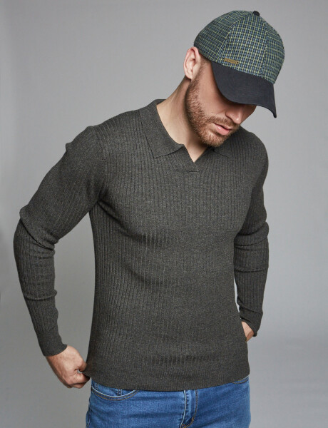 Sweater tejido negro melange