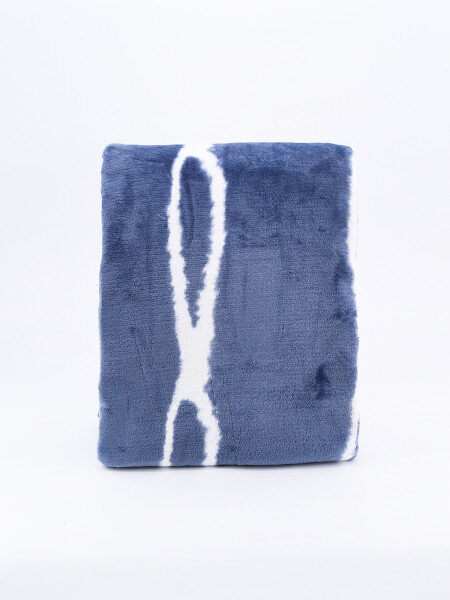 MANTA FLANNEL PRINT AZUL OSCURO