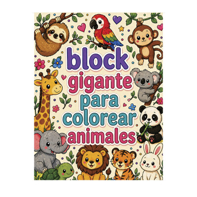 Block para colorear gigante Animales