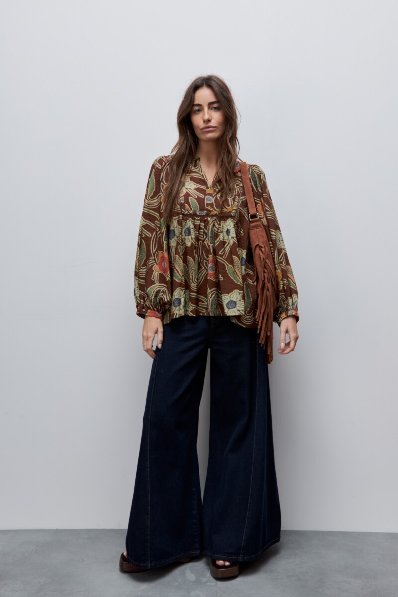 BLUSA FARA Chocolate