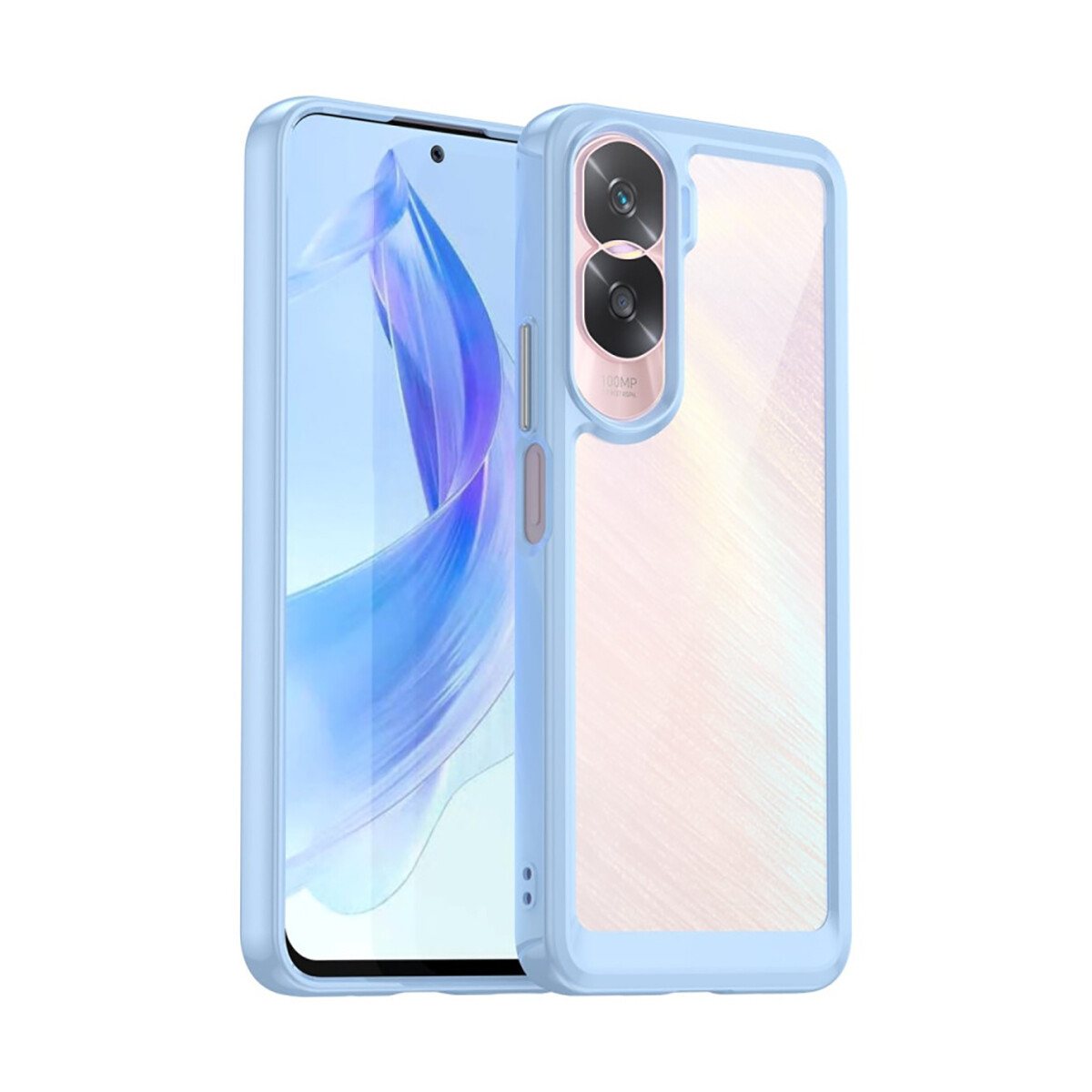 Case Transparente con Borde de Color Honor 90 Lite - Lilac 