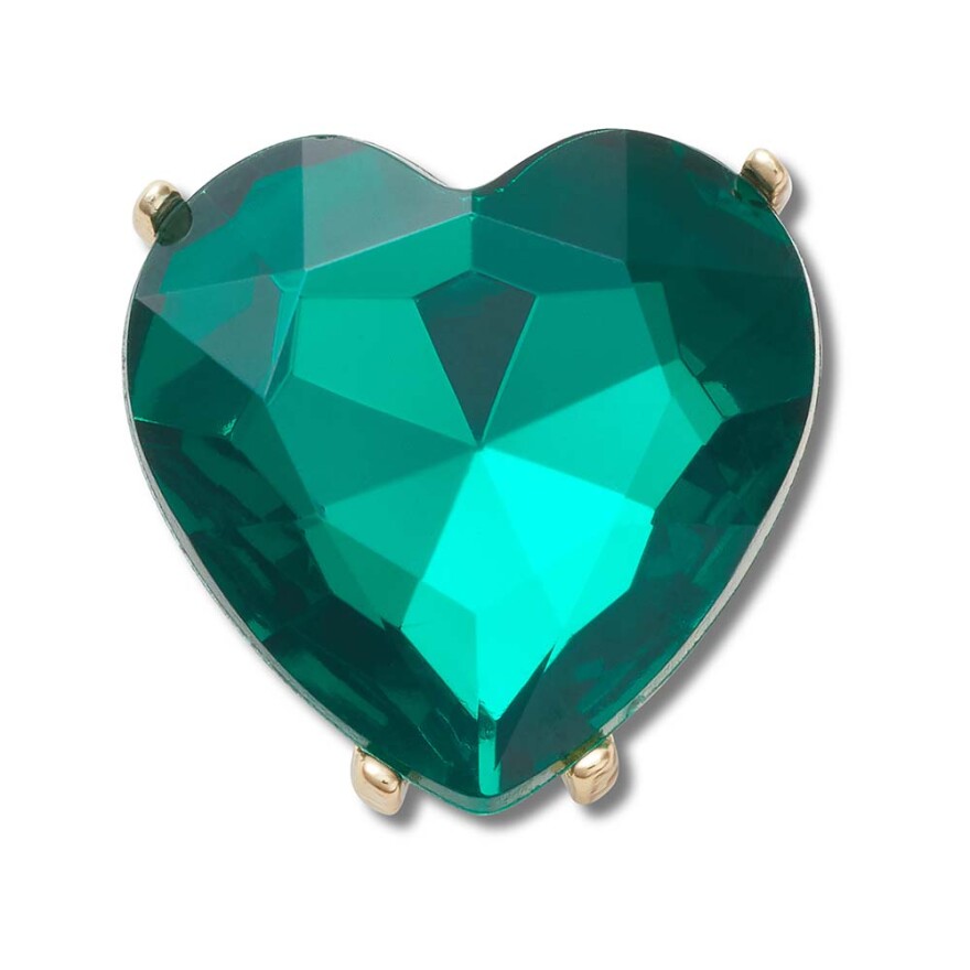 Jibbitz Emerald Heart Gem Multicolor