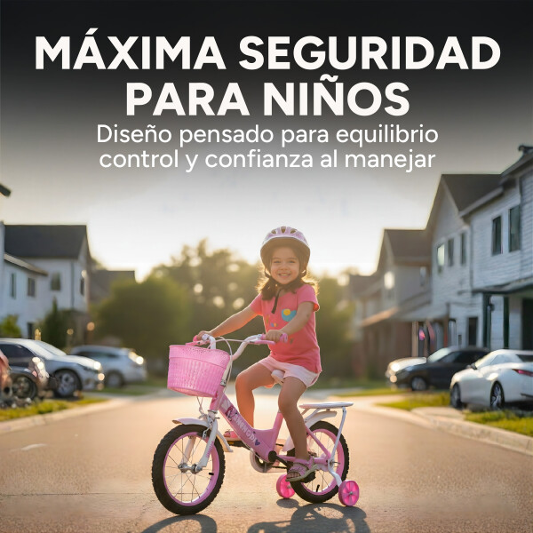 Bicicleta infantil Shengdi Rodado 14 Canasto Parrilla Hadas Rosa 2