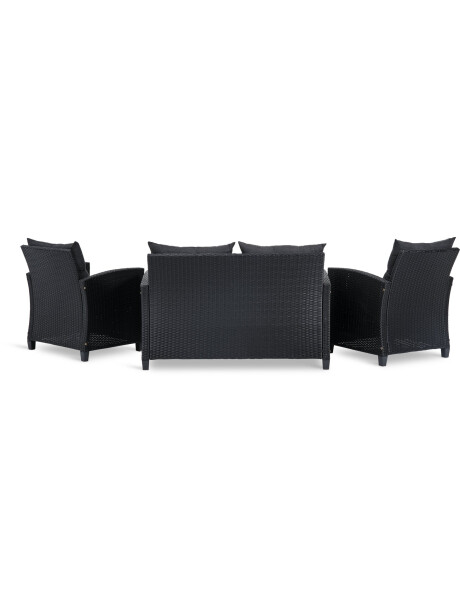 Set jardín VEN 4 plazas negro Set jardín VEN 4 plazas negro