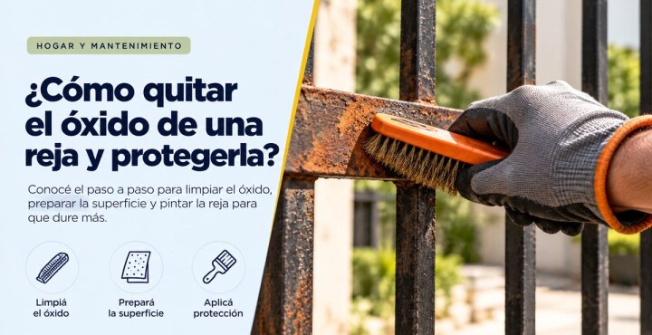 ¿Cómo quitar el óxido de una reja y protegerla?