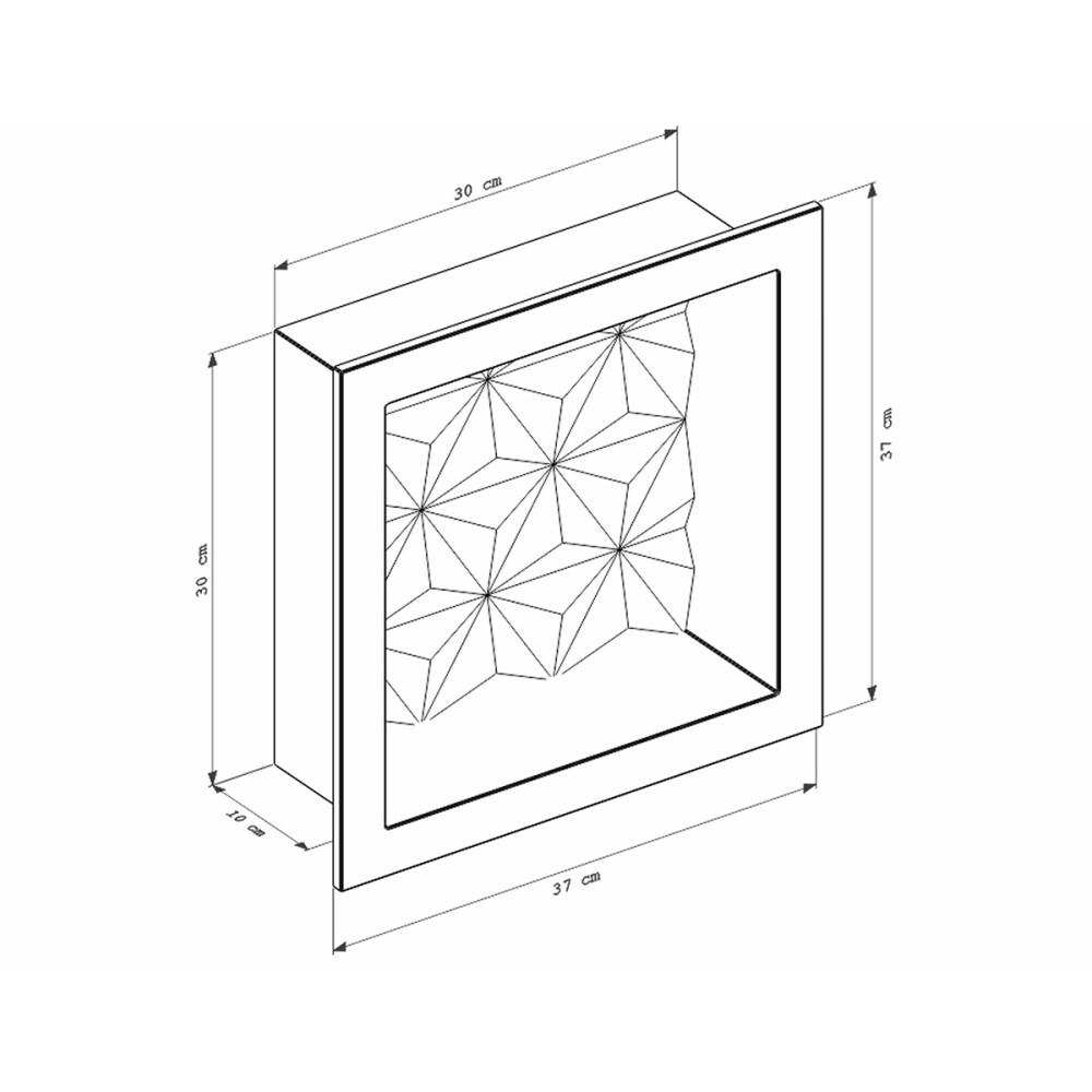 ESTANTE P/EMPOTRAR MARMOL SINTETÉTICO 30x30 CM NEGRO Estante P/empotrar Marmol Sintetético 30x30 Cm Negro