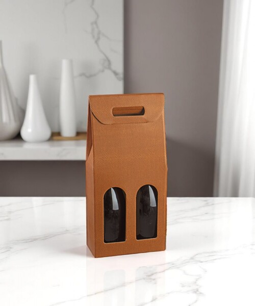 Caja c/ventana 2 botellas 18x9x38,5 - 38359 - SKIN DESERT Caja c/ventana 2 botellas 18x9x38,5 - 38359 - SKIN DESERT