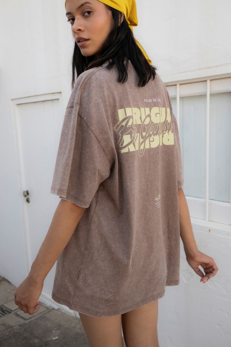 T-shirt Uruguay Marron