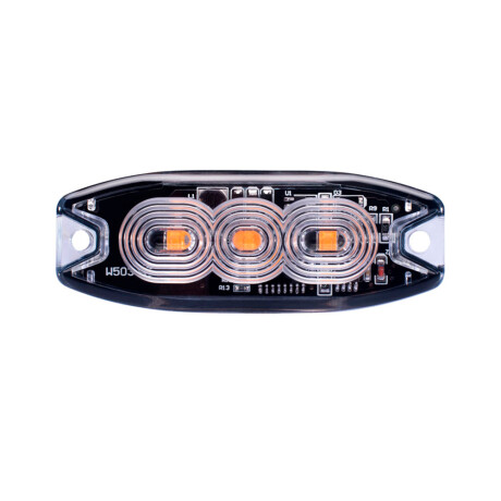 SEÑALIZACION - BARRA LATERAL AMBULANCIA 3LED 12-24V AMBAR 8.5X3CM - SEÑALIZACION - BARRA LATERAL AMBULANCIA 3LED 12-24V AMBAR 8.5X3CM -