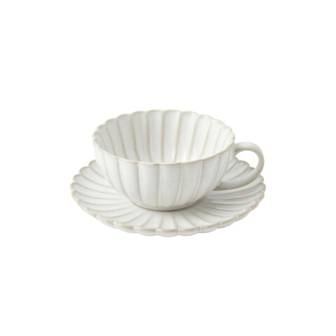 TAZA C/PLATITO CERAMICA BLANCO COMB 250ML Unica