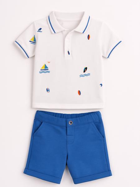 CONJUNTO REMERA + SHORT BLANCO