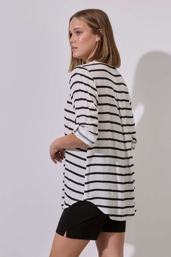 Blusa Stripes BLANCO/NEGRO