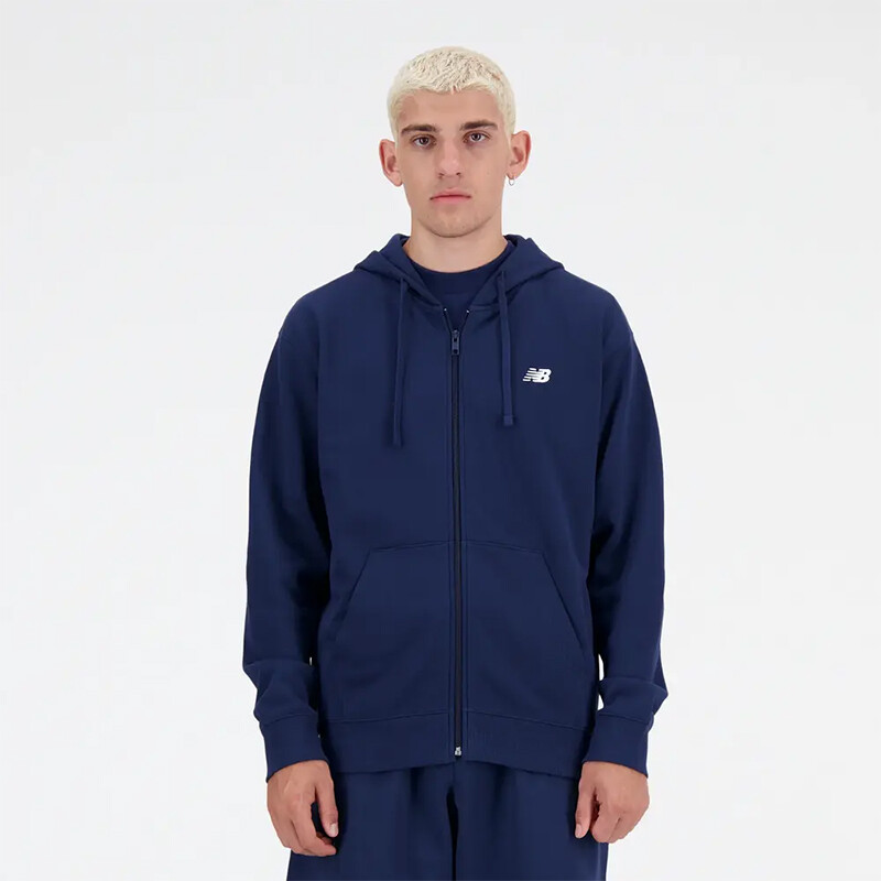 Campera New Balance Essentials Logo Azul
