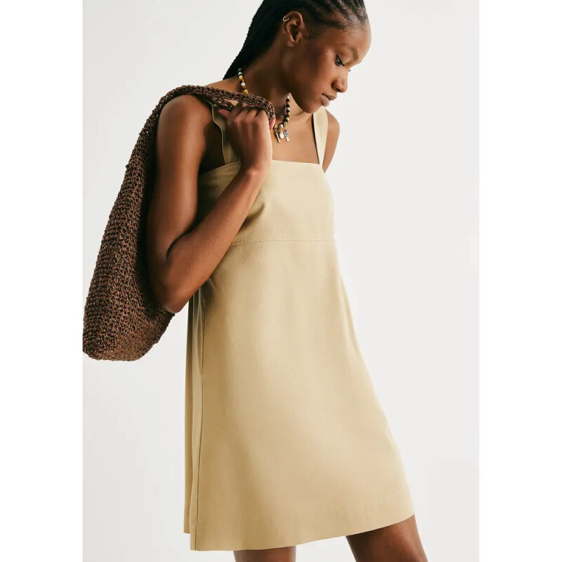 VESTIDO FEM BEGE CLARO