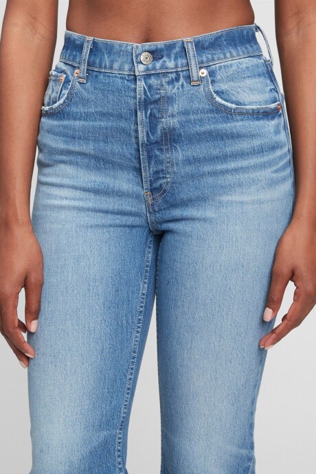 Jean Cheeky Straight Tiro Alto Mujer Medium Indigo 8
