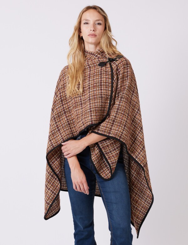 Ruana Tejida TOSTADO/MULTI