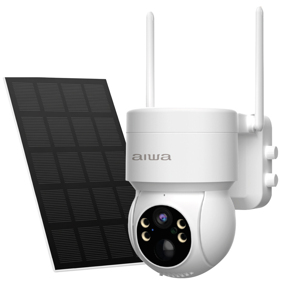 Cámara de Seguridad Exterior WIFI AIWA Inalámbrica con Batería y Panel Solar 