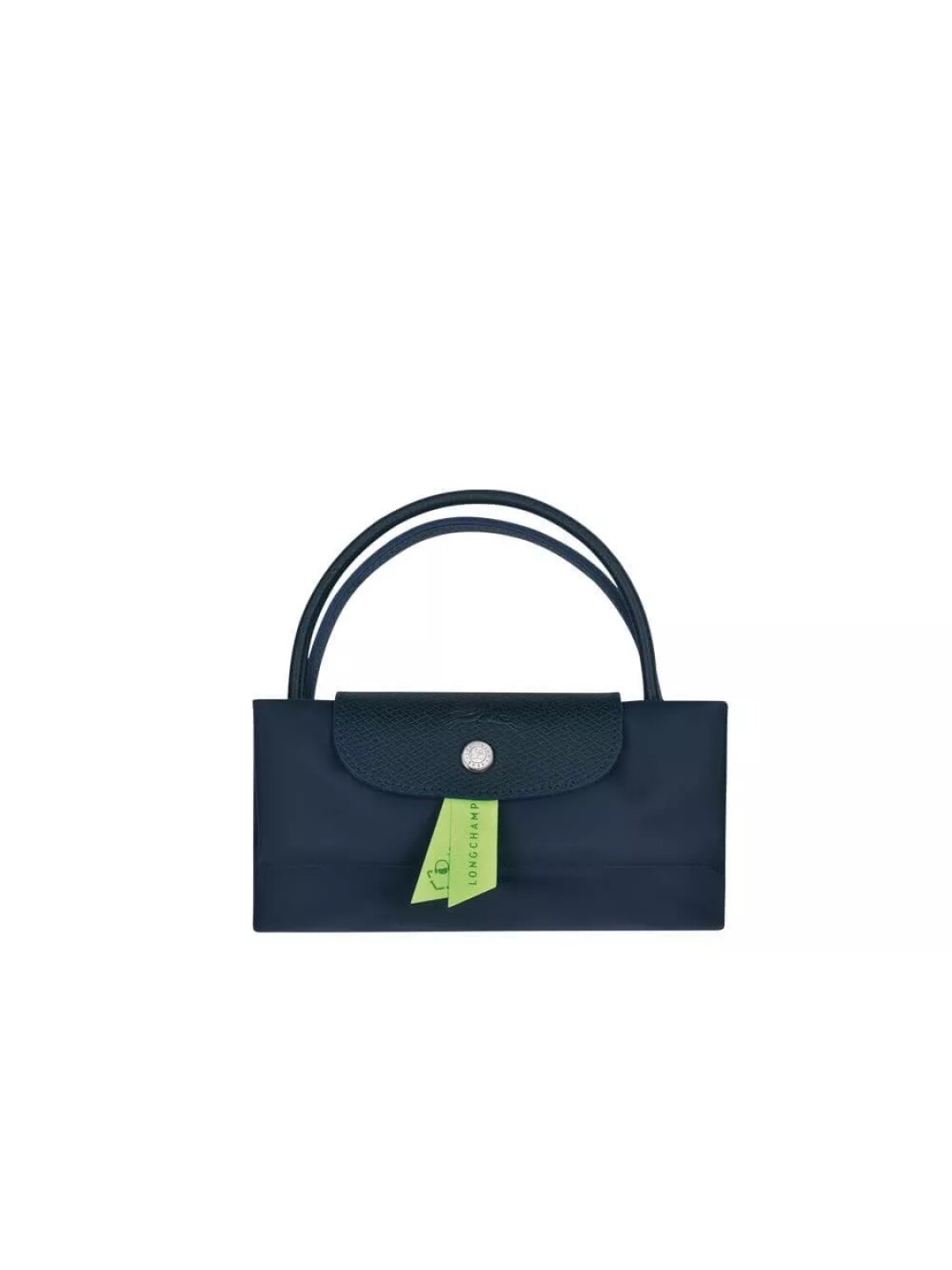 Longchamp -Cartera Longchamp plegable de nylon con cierre y asa corta, Le pliage green S Azul