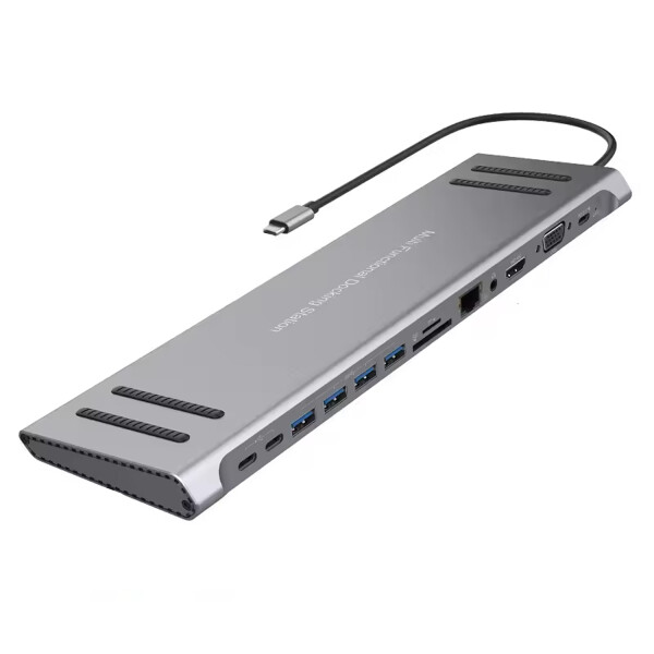 Estación Dock Hub 9199a De Acoplamiento Tipo C 14 En 1 ESTSACION DOCK HUB 9199A USB C 14 EN 1