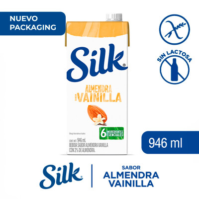 Leche Vegetal Silk Almendra Vainilla 946 ml Bebida Silk Almendra Y Vain 1l